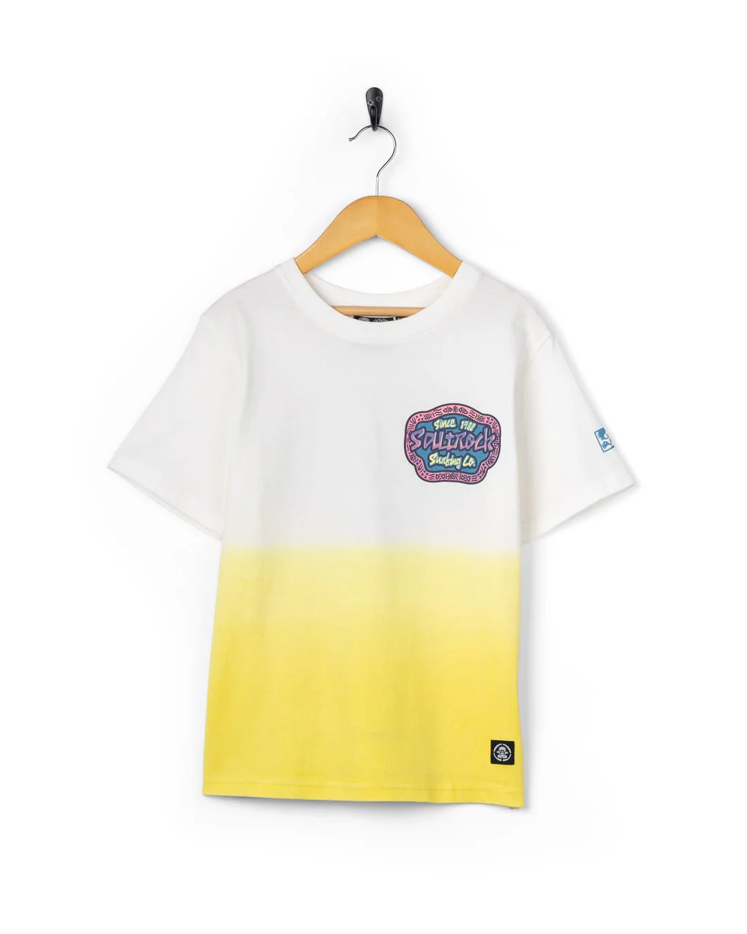 Tribe Kids Tie Dye Short Sleeve T-Shirt in White - Image 6