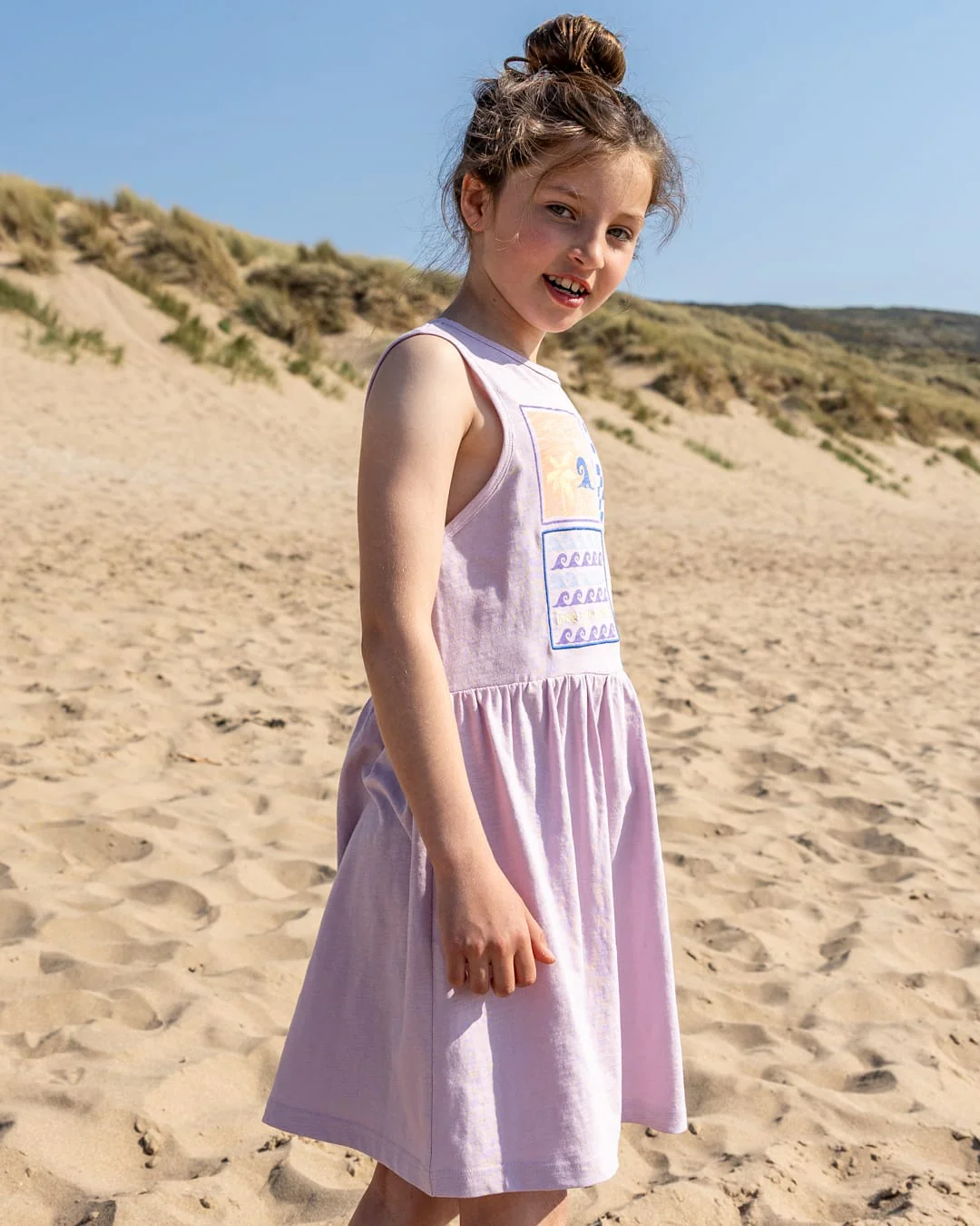 Vacay Kids Dress in Purple - Image 9
