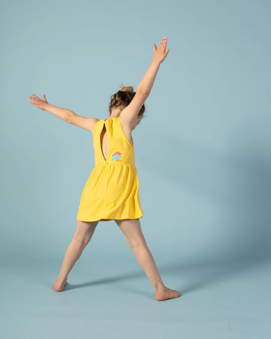 Vacay Kids Dress in Yellow - Image 4