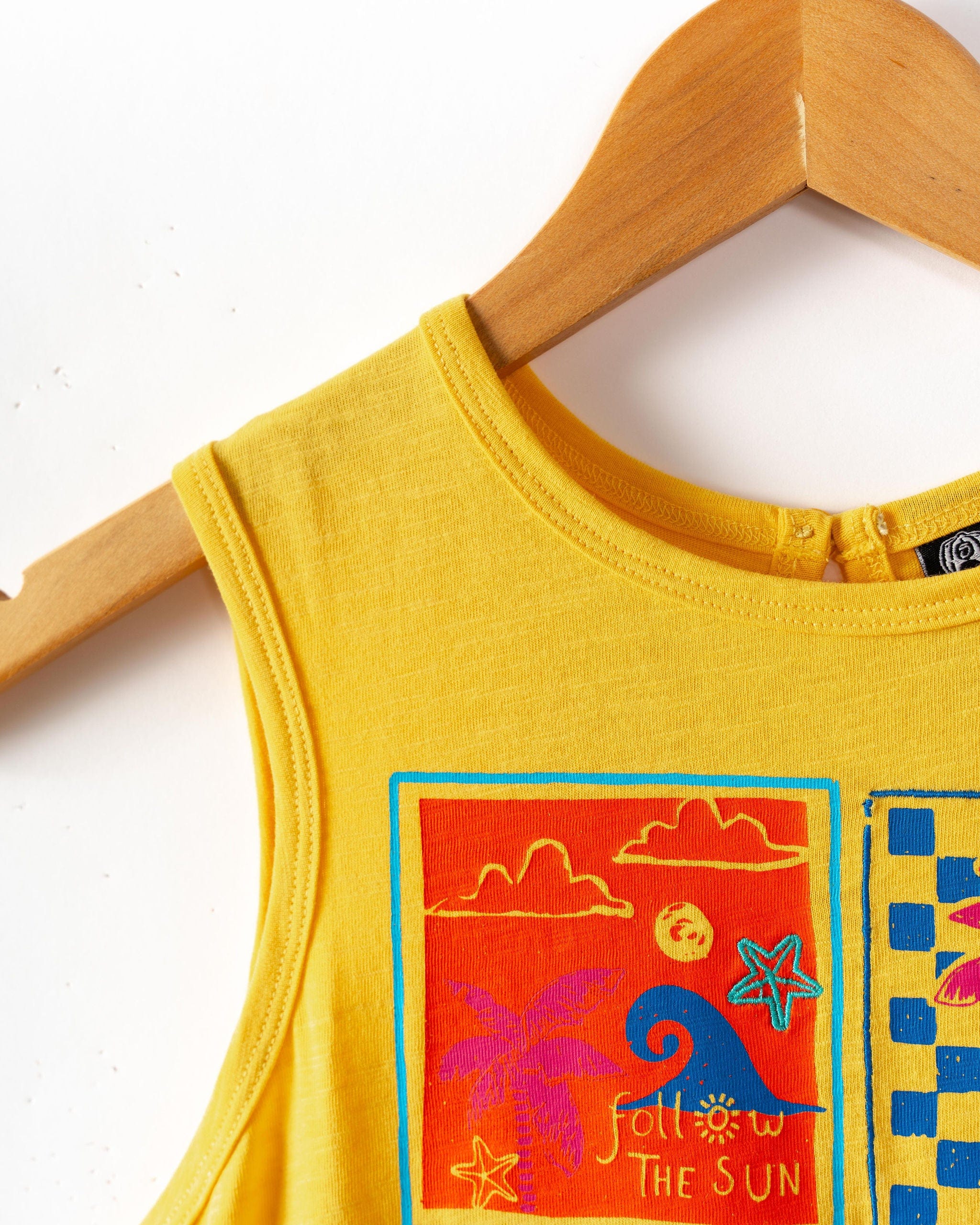 Vacay Kids Dress in Yellow - Image 6