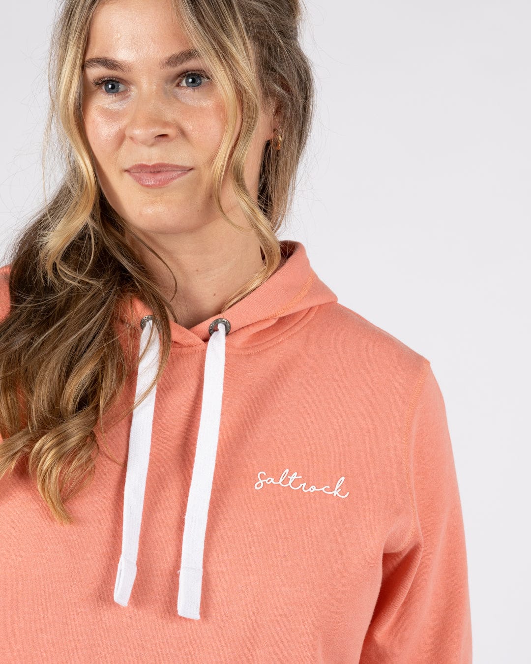 Essential Womens Pop Hoodie in Orange - Image 3
