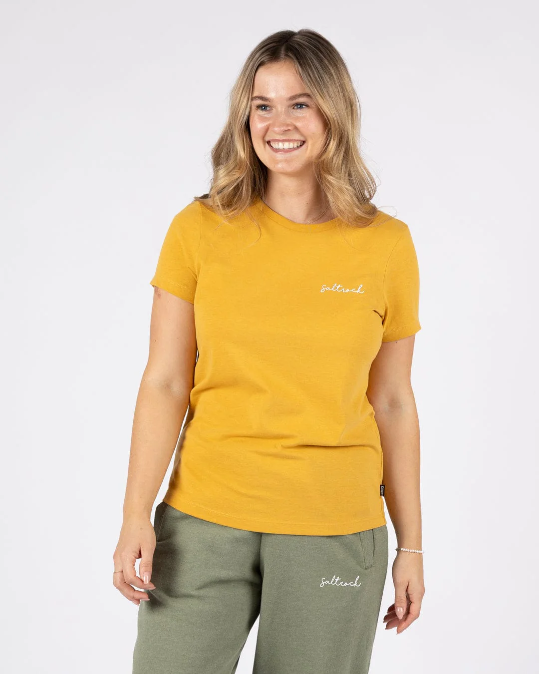 Essential Womens Short Sleeve T-Shirt in Yellow - Image 4