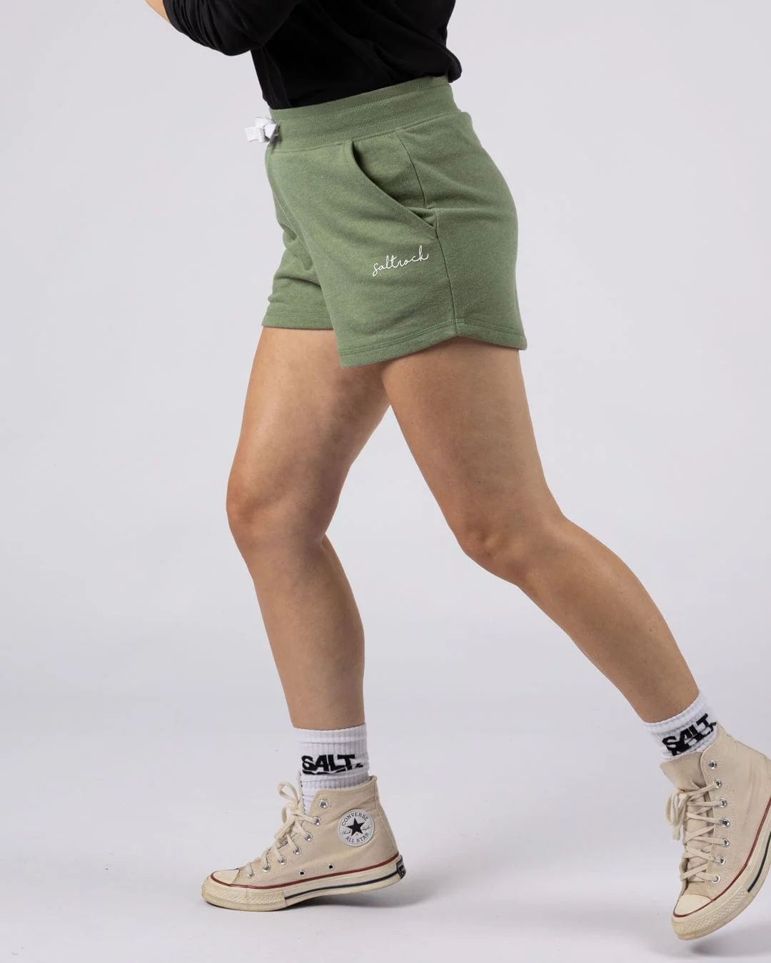 Essential Womens Sweat Shorts in Green - Image 3