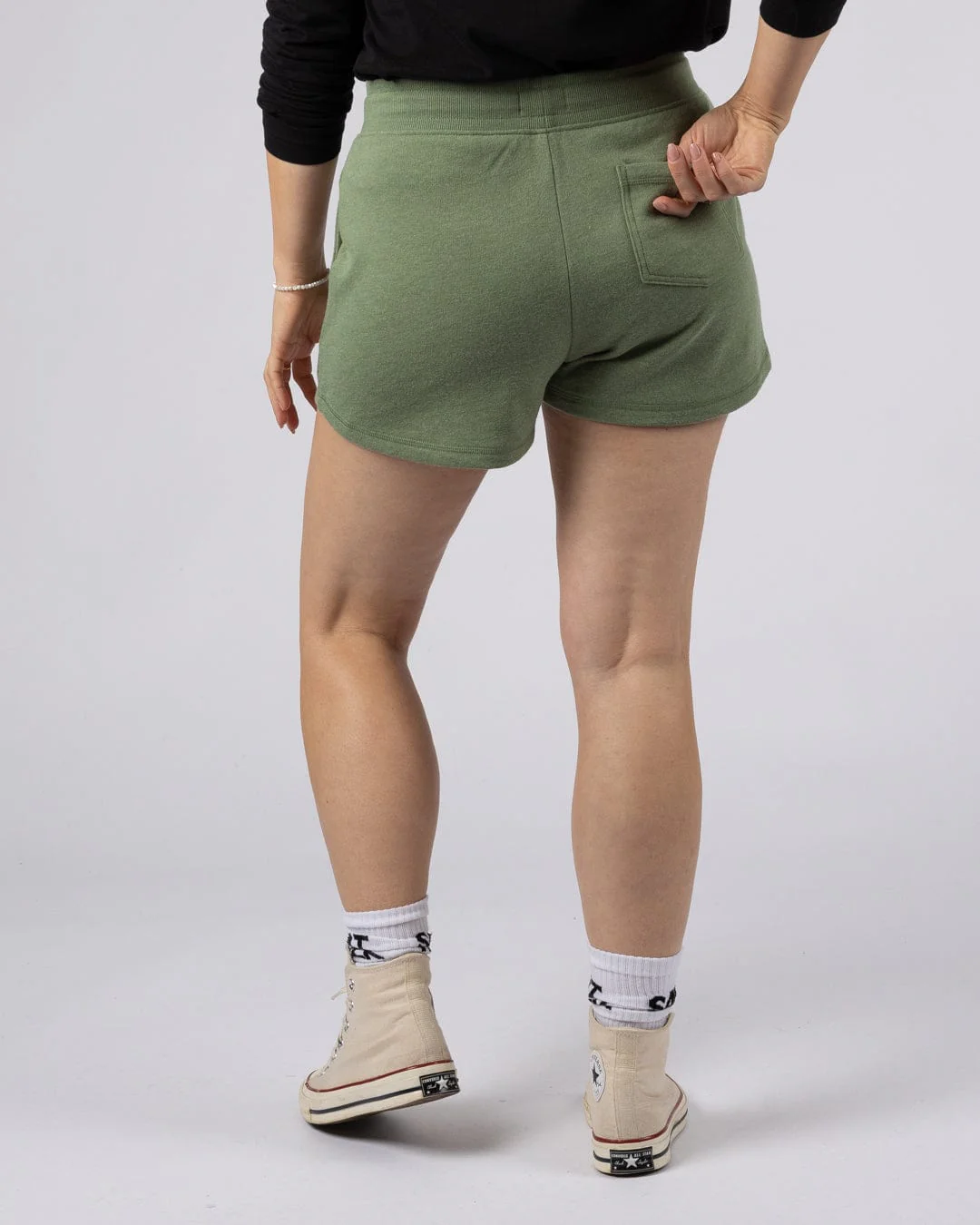 Essential Womens Sweat Shorts in Green - Image 7