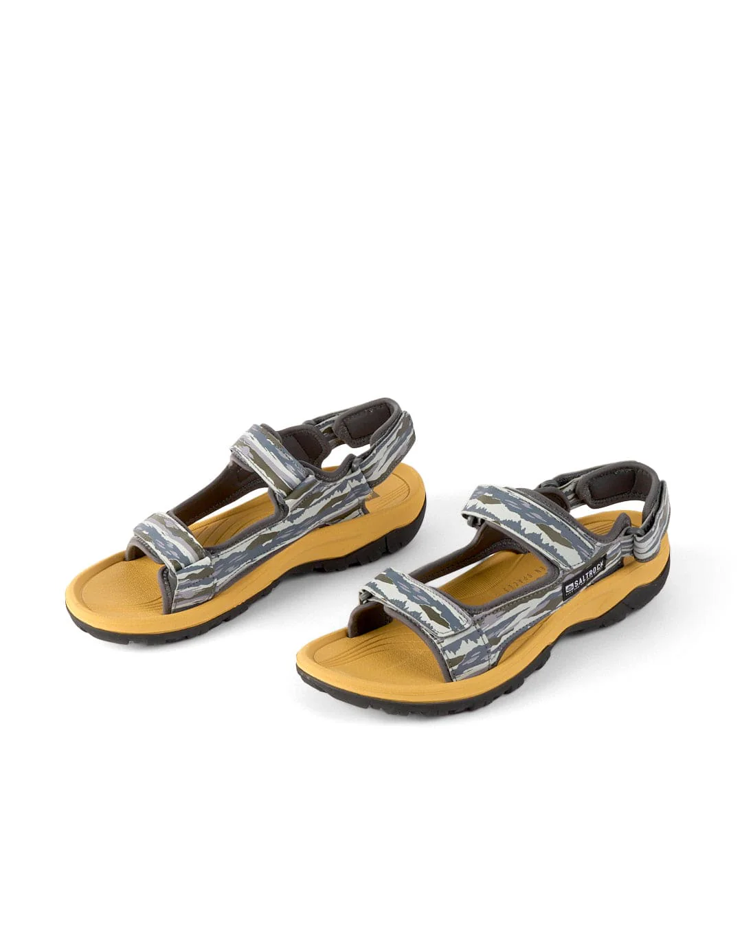 Walkabout Mens Camo Stripe Hiking Sandal in Green