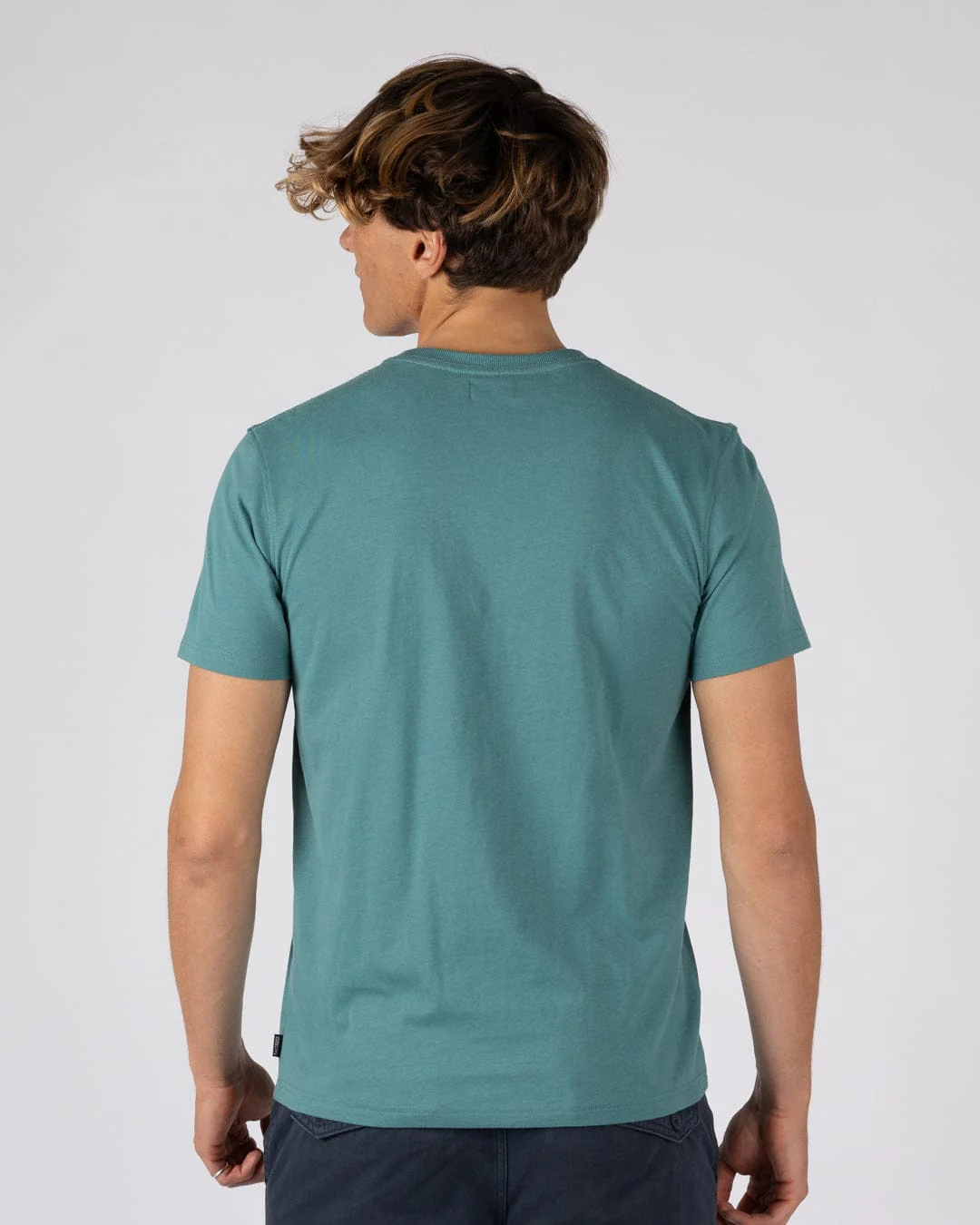 Warp Surf Stripe Mens Short Sleeve T-Shirt in Dark Green - Image 3