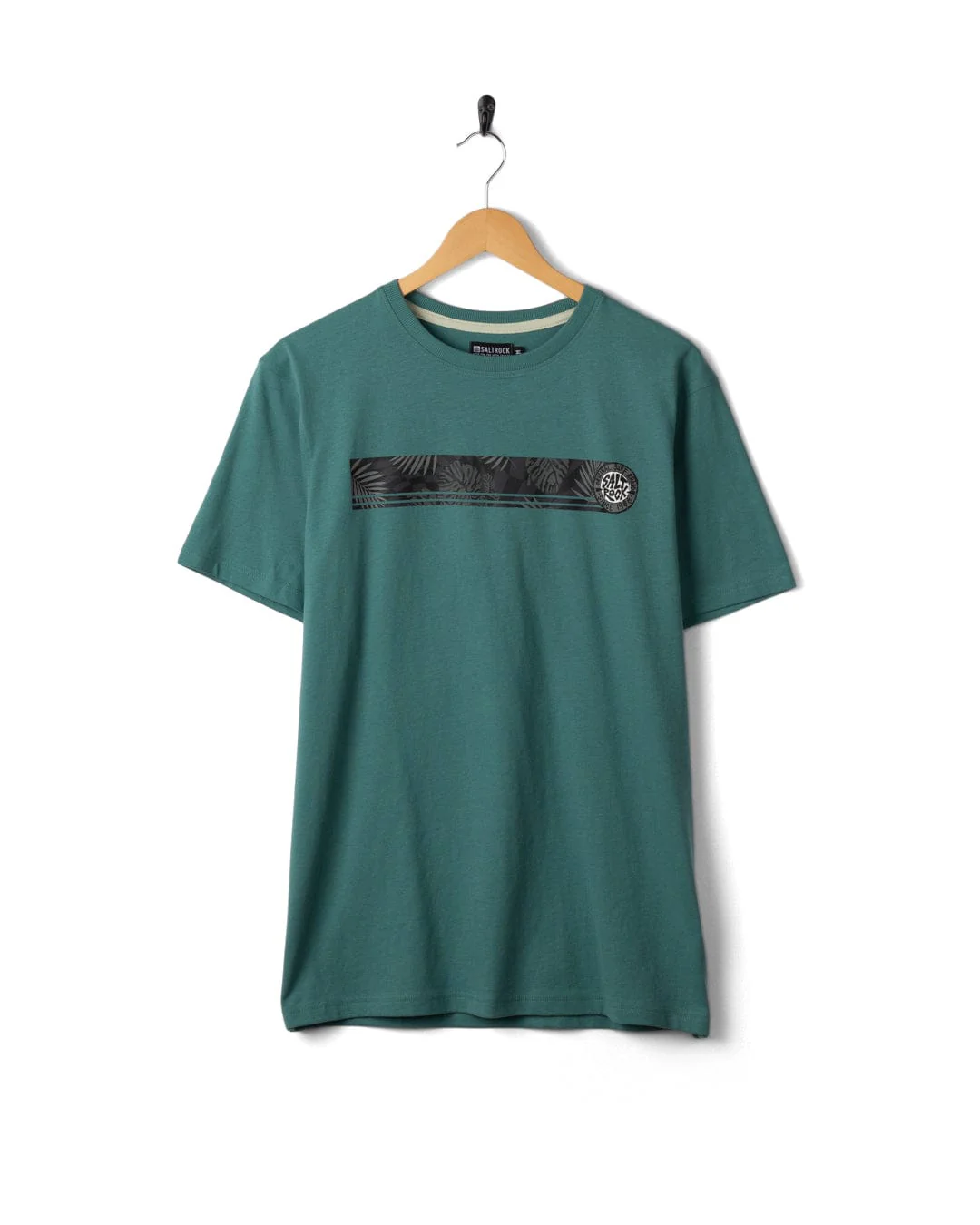 Warp Surf Stripe Mens Short Sleeve T-Shirt in Dark Green - Image 5