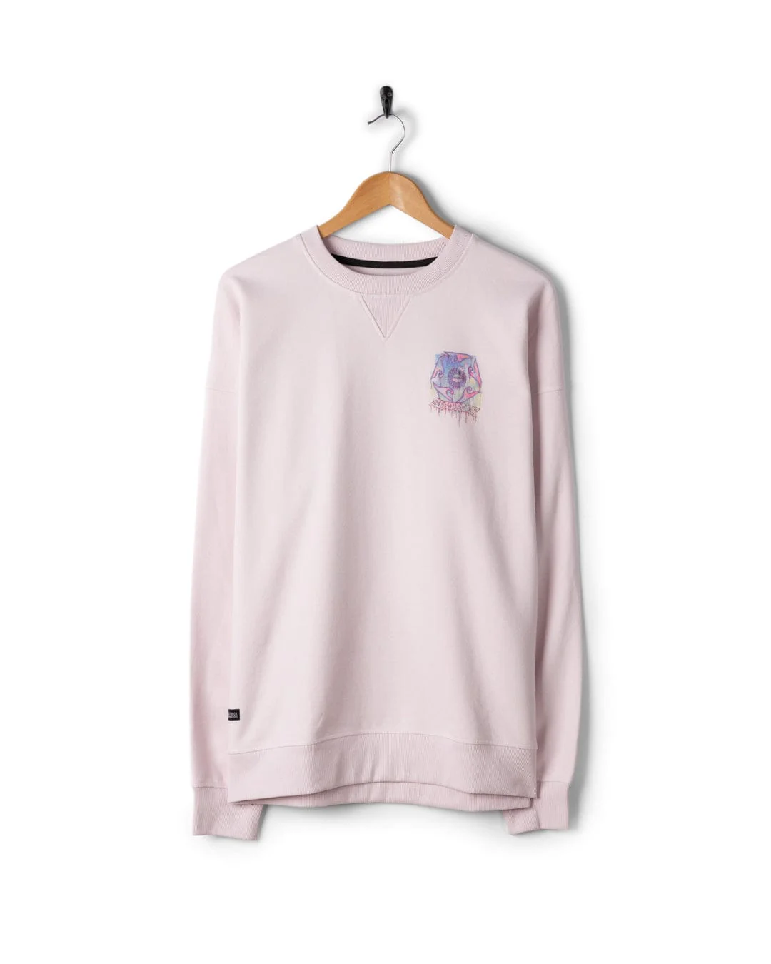 Wave Running Mens Oversized Sweatshirt in Purple - Image 6