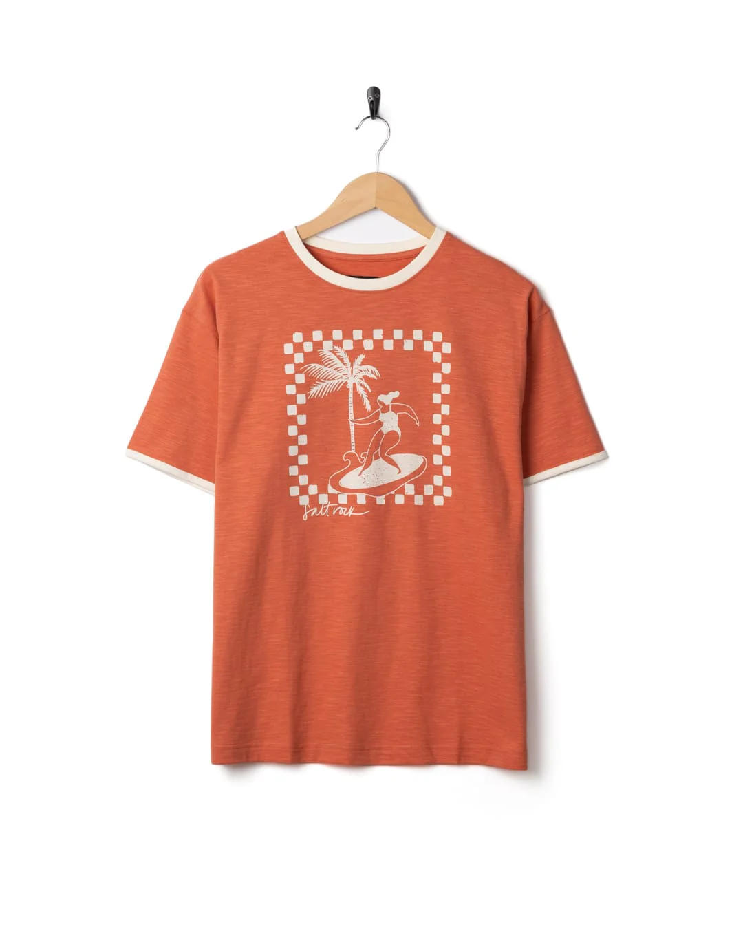 Waves For Days Womens Short Sleeve T-Shirt in Light Orange - Image 7