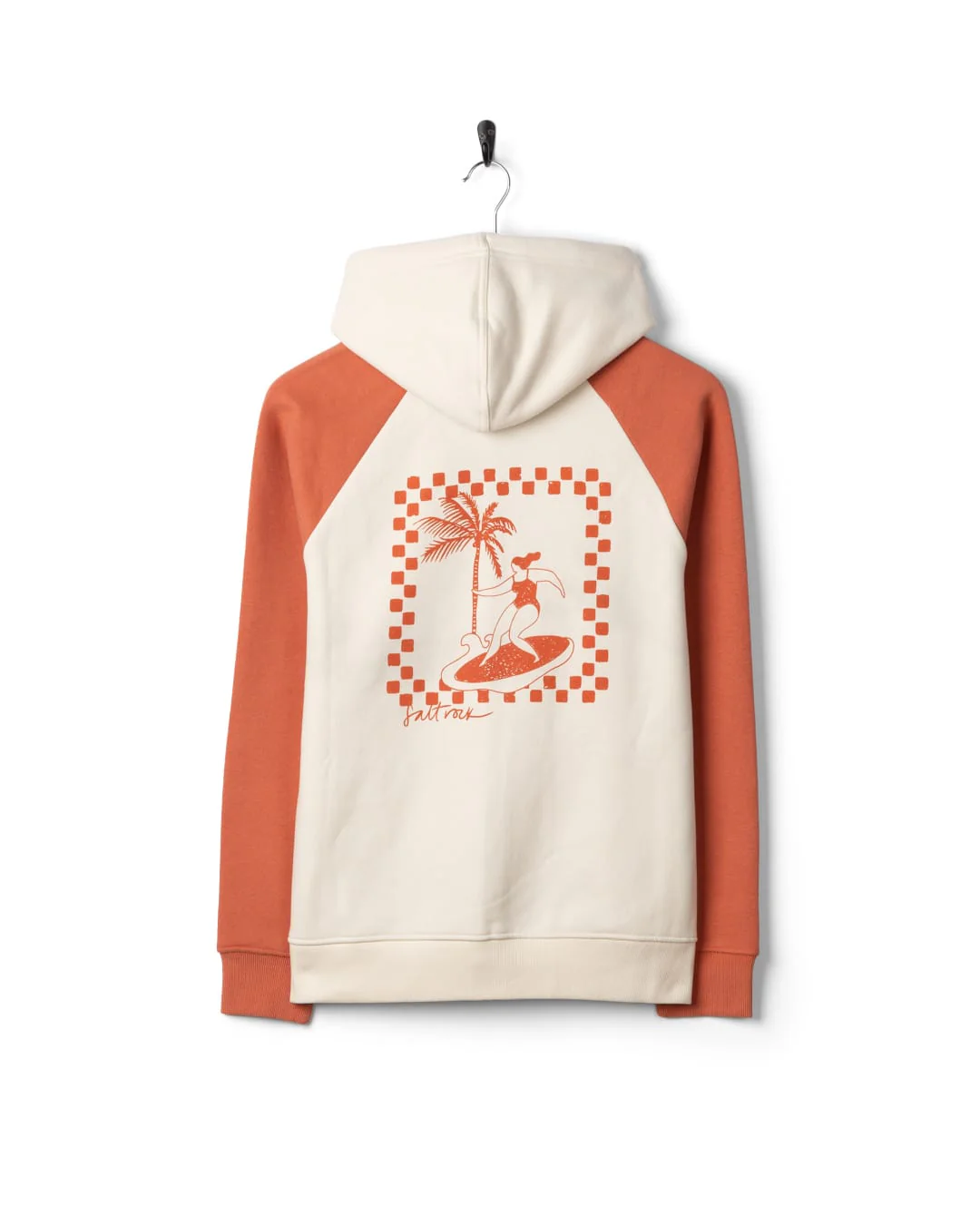 Waves For Days Women Zip Through Hoodie in Cream - Image 7