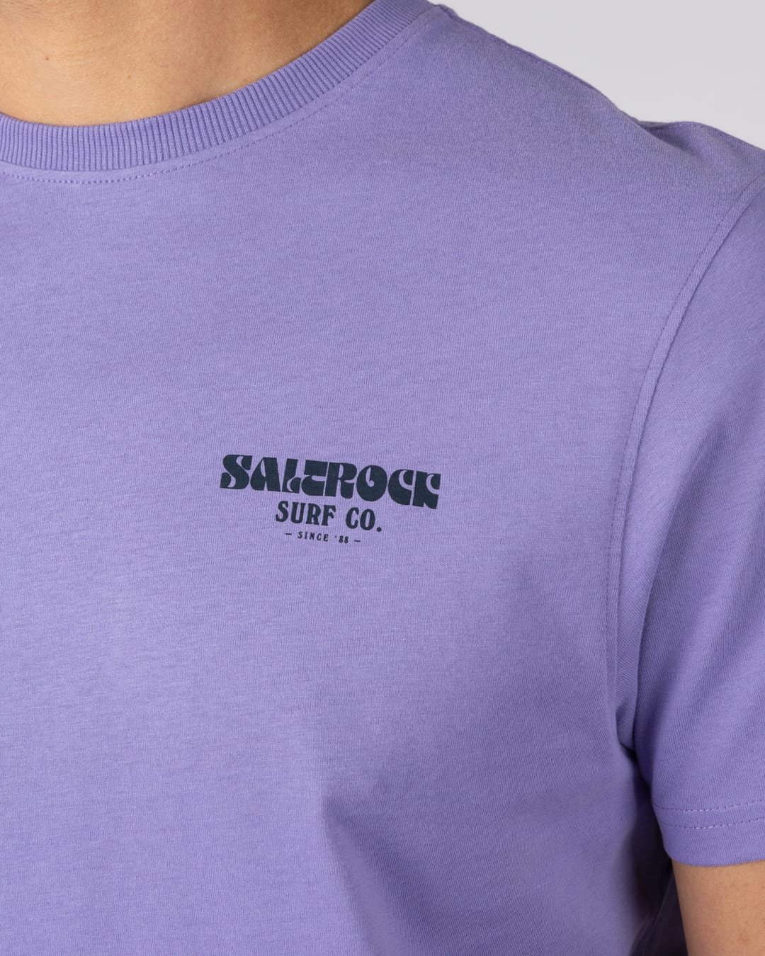 Waves Roll Mens Short Sleeve T-Shirt In Purple - Image 3