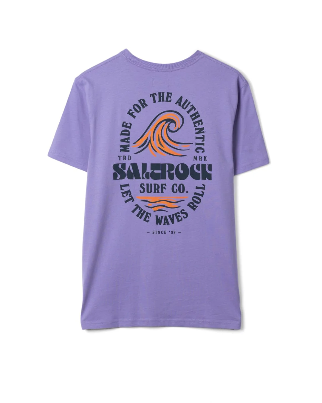 Waves Roll Mens Short Sleeve T-Shirt In Purple - Image 7