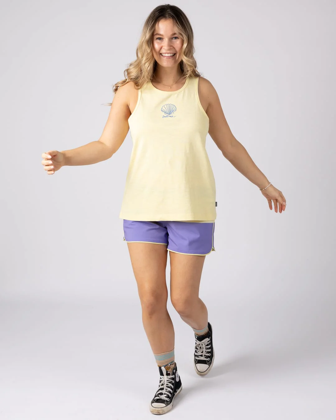 Wella Womens Boardshort in Purple - Image 7