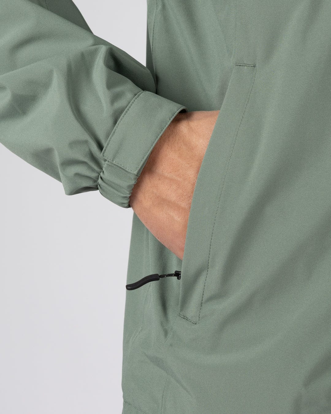 Whistler II -Mens Waterproof Hooded Jacket in Light Green - Image 6