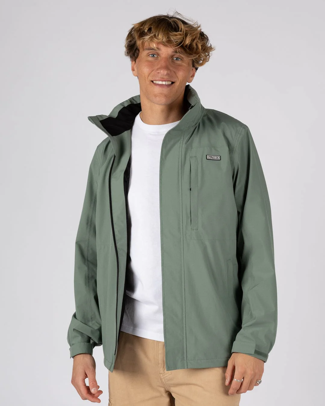 Whistler II -Mens Waterproof Hooded Jacket in Light Green - Image 9