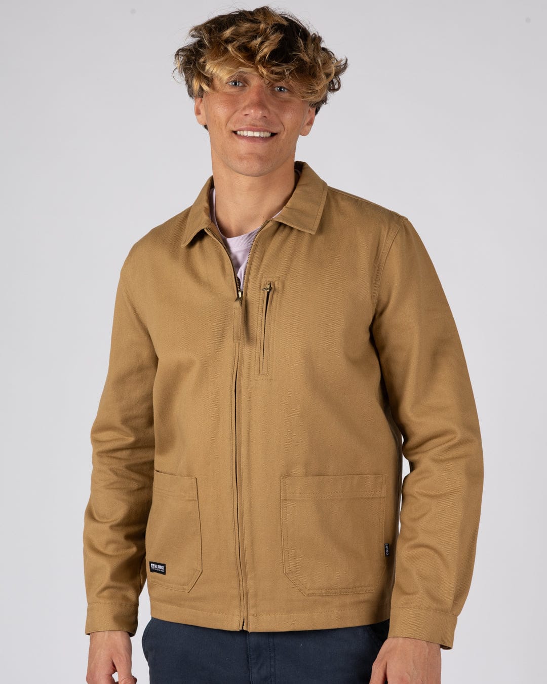 Wyatt Origins Mens Casual Jacket in Brown - Image 3