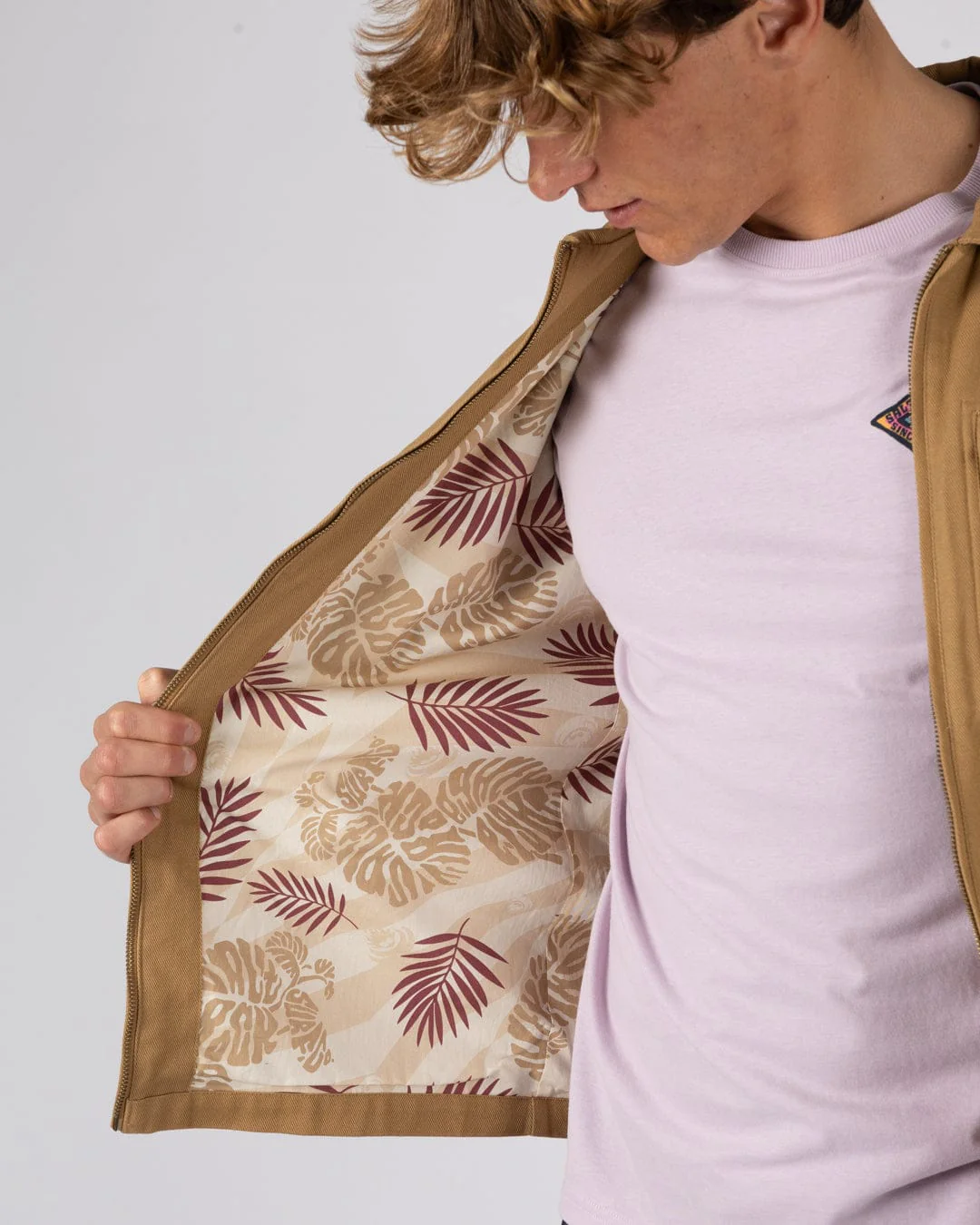Wyatt Origins Mens Casual Jacket in Brown - Image 4
