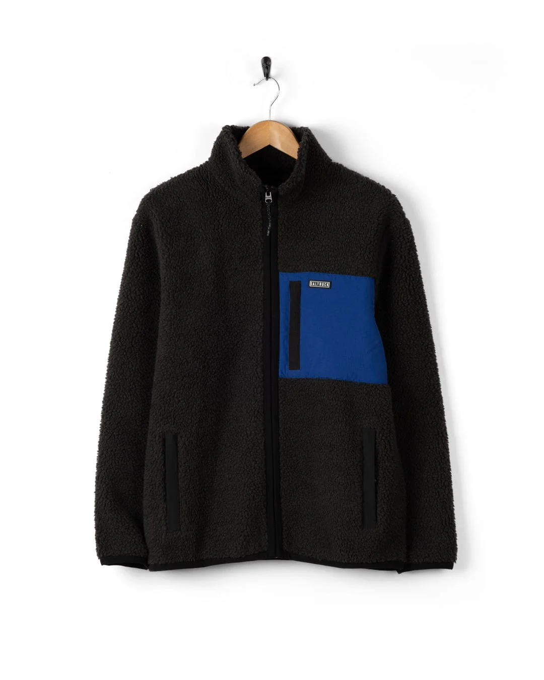 Wye 2 Mens Sherpa Fleece in Grey/Blue - Image 4