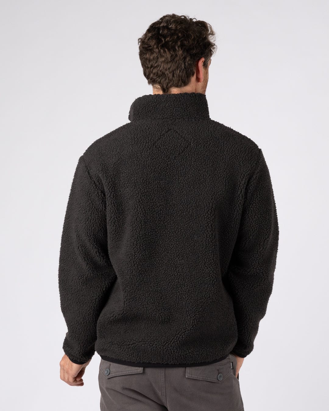 Wye 2 Mens Sherpa Fleece in Grey/Blue - Image 7