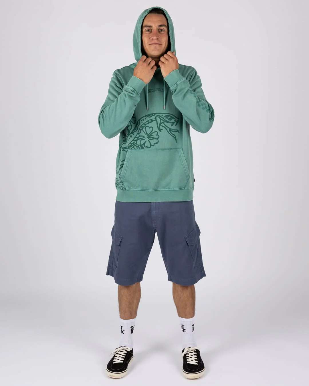 Yesterday's Youth Mens Pop Hoodie in Green - Image 4