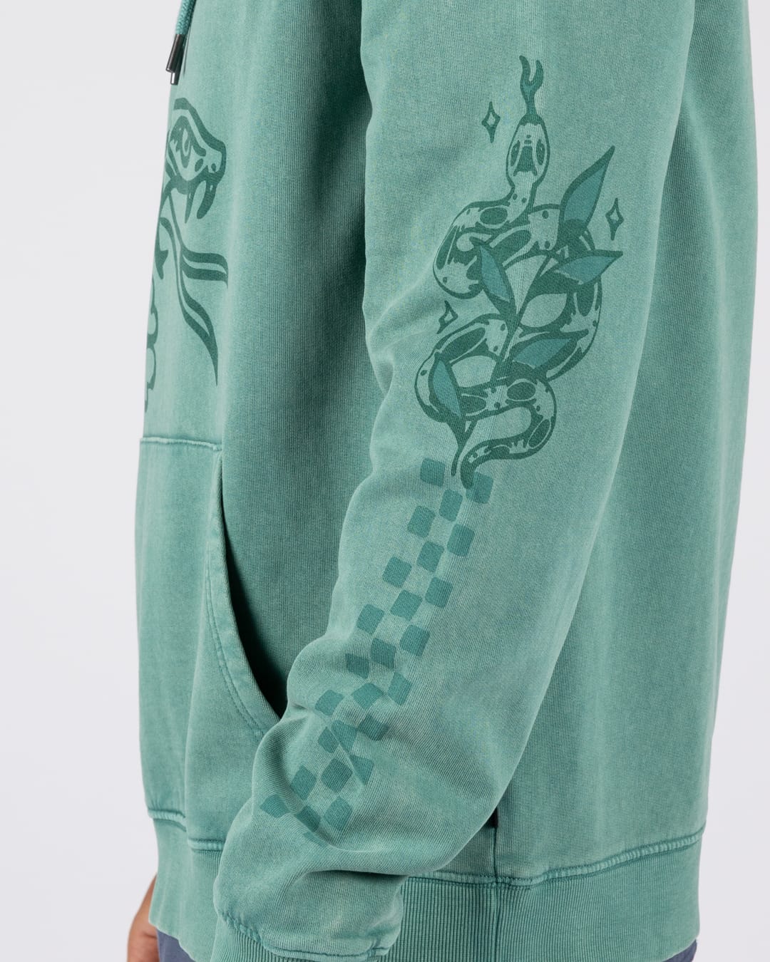 Yesterday's Youth Mens Pop Hoodie in Green - Image 5