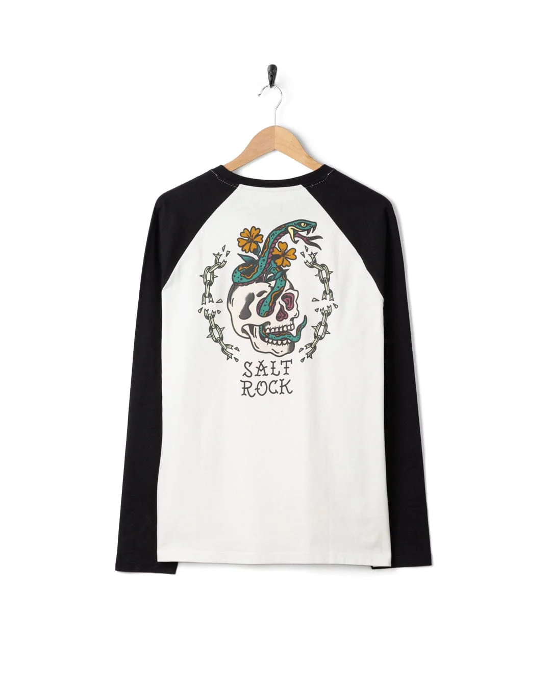 Yesterday's Youth Mens Long Sleeve Raglan T-Shirt in Black - Image 5
