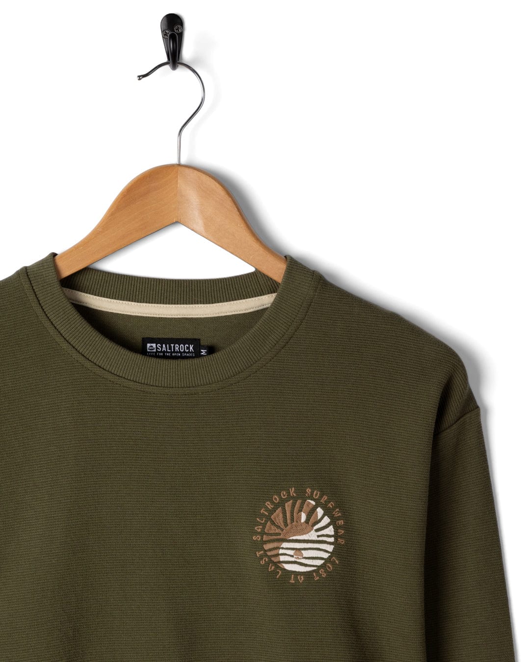 Yin Yang Sun Mens Sweatshirt in Green - Image 4