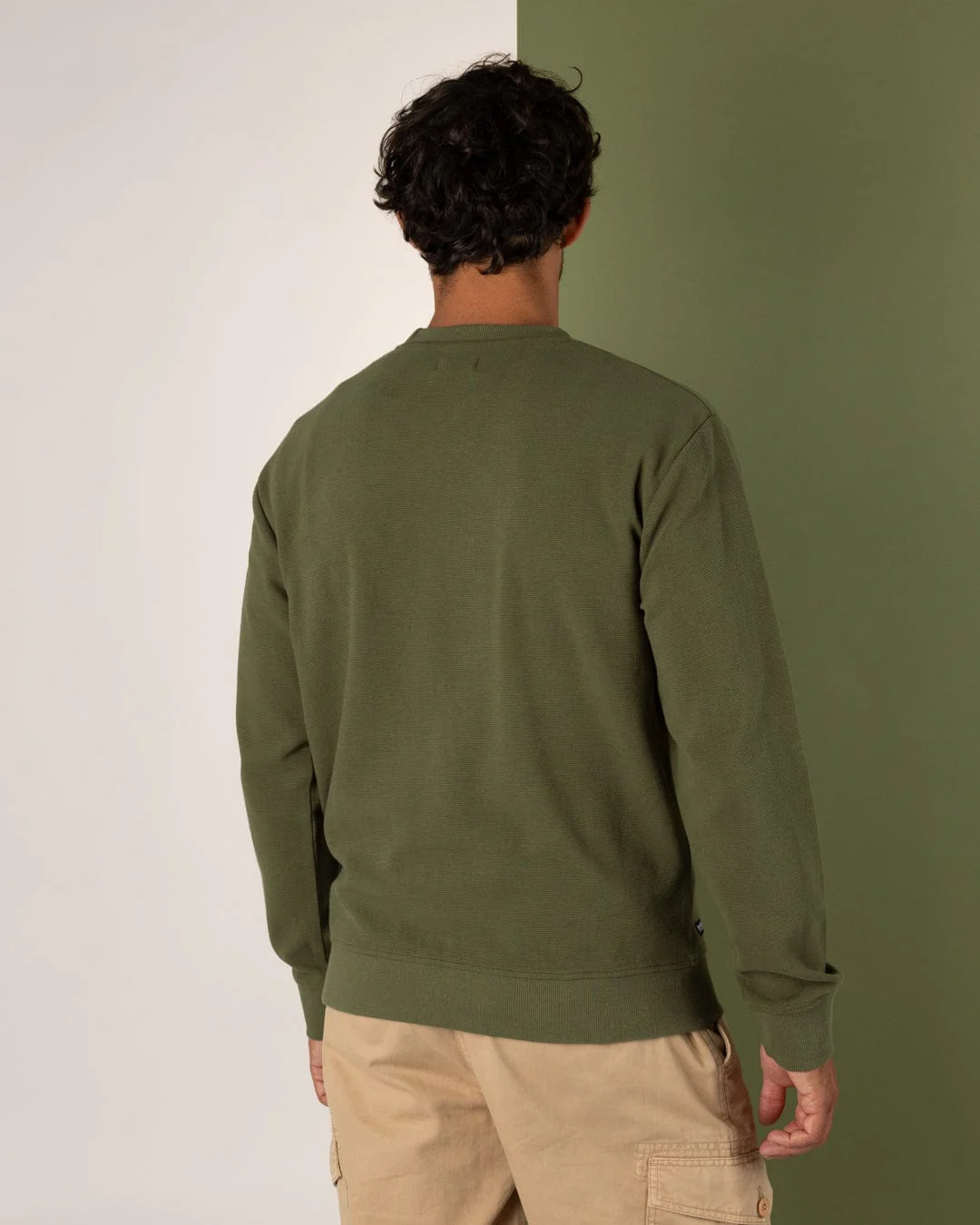 Yin Yang Sun Mens Sweatshirt in Green - Image 5